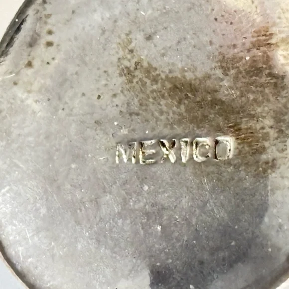 vintage sterling silver Aztec calendar pendant - Picture 4 of 5